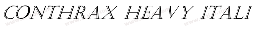 Conthrax Heavy Itali字体转换